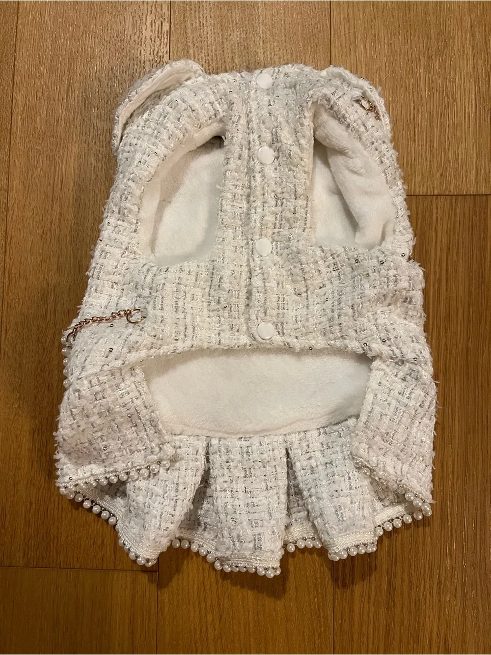 Pearl-Trim Tweed Dress for Dog or Cat